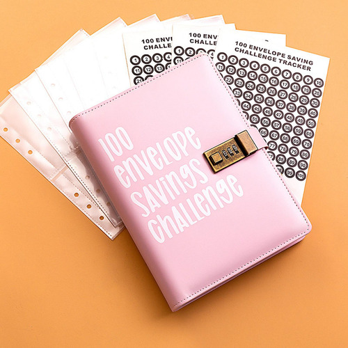 100 Envelope Challenge Binder Savings Challenges Binder Pink