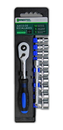 Juego Bocallaves Crique 1/4 12 Piezas Set Tubos Brandsteel