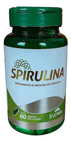 Spirulina 60 Cápsulas Suplemento Natural Neutro