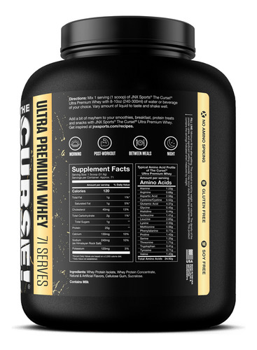 Proteina The Curse Ultra Premium Whey 71 Servicios 5 Lbs Sabor Vainilla