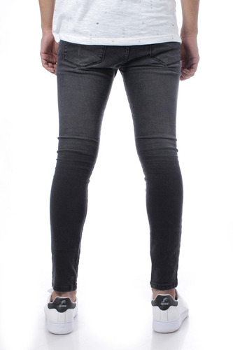 Imagen 2 de 4 de Jean Gris Oscuro Chupin Elastizado Hombre 34373