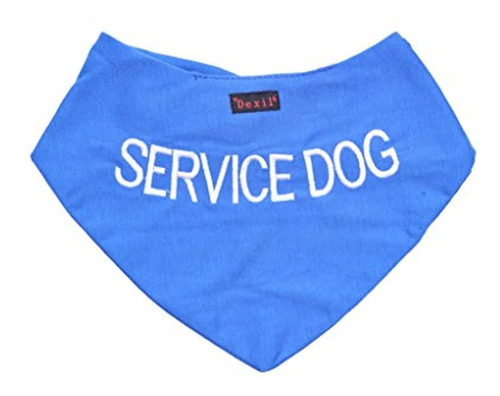 Perro De Servicio Blue Dog Bandana Mensaje De Moda Bordado P