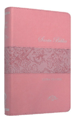 Biblia Rvr1909 (antigua) Letra Grande Imitación Piel Rosa