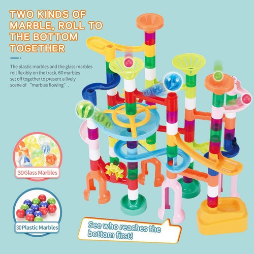 Ifollower Marble Run 135 Piezas Juego De Laberinto De Mármol