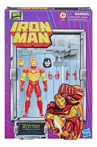 Legends Series Retro Iron Man - Figura De Acción De 6 PuLG.