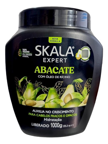 Mascara Skala Abacate Palta Bomba De Vitaminas Vegana 1kg