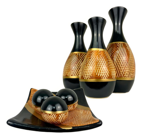 Juego de adornos de cerámica con forma de trío para mesa central, decoración, bolos y oro rosa