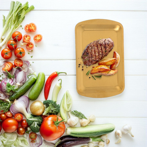 Bandeja De Acero Inoxidable Para Barbacoa: Comida Rectangula