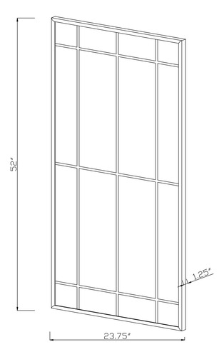 Annetta 24 X 52 Pulgadas Ventana Panel Piso O Pared Espejo N