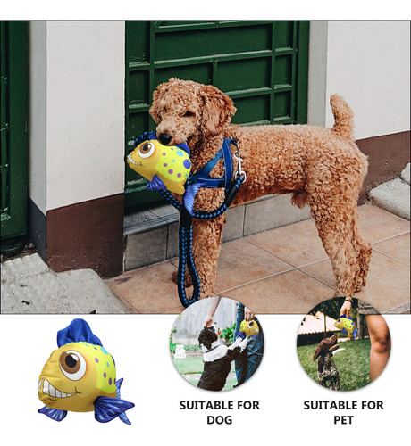 Juguete De Peluche Interactivo Con Forma De Pez Para Perro Q