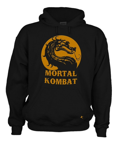 Sudadera Capucha Videojuegos Mortal Kombat Logo Peleas 