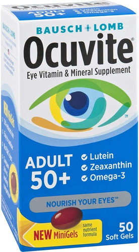 Ocuvite Premium Vitaminas Ojos Adulto 50+ 50 Capsulas Eg Oo6