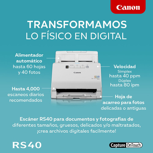 Escáner Canon Imageformula Rs40