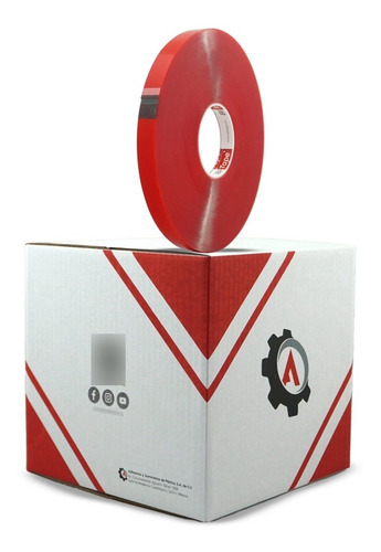 Caja De Cinta Doble Cara, Bitape 510t 19mm X 33m Color Transparente Caja Bitape 510t19