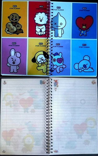 Libreta Bt21 Mascotitas Bts V5 Kpop Coreano