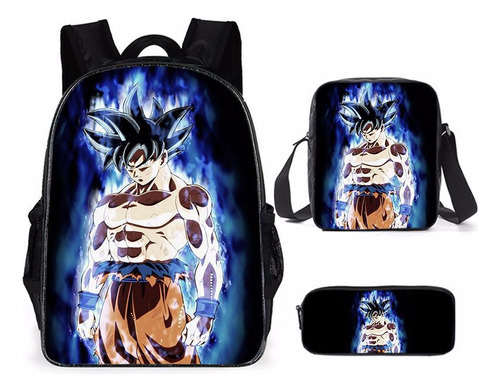 Mochila De 3 Piezas Dragon Ball Z Goku Para Niños 3 Pcs