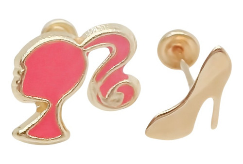 Amor Eterno - Broqueles Barbie Película / Aretes Oro 10k