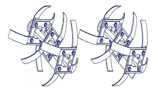 Accesorio Rotovator Rueda Cuchillas Suelo Seco Motomel