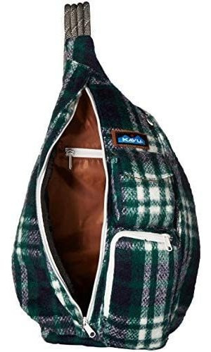 Mochila Bandolera Con Bandolera De Cuerda A Cuadros Con... Mochila Bandolera Con Bandolera De Cuerda A Cuadros Con...