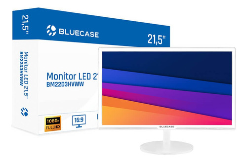 Monitor Led 21.5 Polegadas Fullhd Widescreen Branco Hdmi/vga 127/220v - Excelente (Recondicionado)