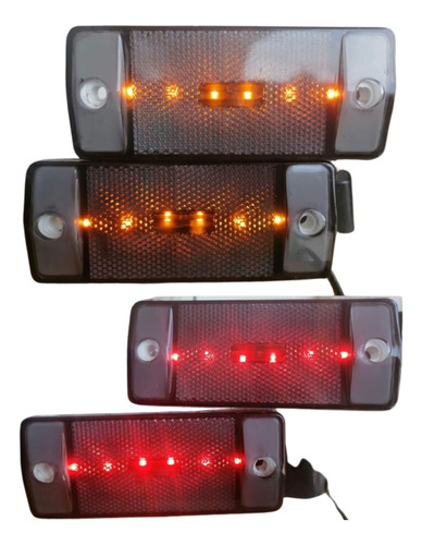 Juego Cuartos Lateral Ford Pickup 70 71 72 Humo Led 4pz