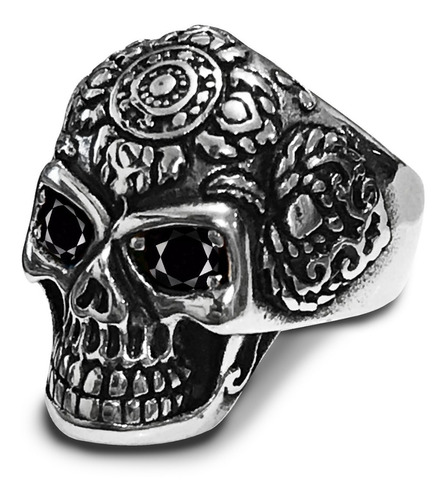 Anillo Calavera Skull Ojo Rojo C/ Morral Calidad Stockville