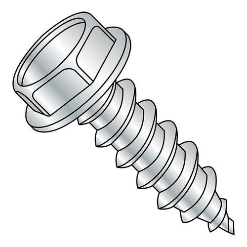 Chapa Acero Tornillo Metal Bañado Zinc Cabeza Arandela Hex 5