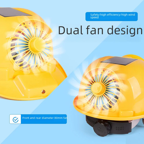 White 6000 Double Fan - Casco De Seguridad Con Ventilador Qu