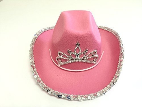 Giftexpress Led Parpadeante Rosa Tiara Sombrero Vaquero