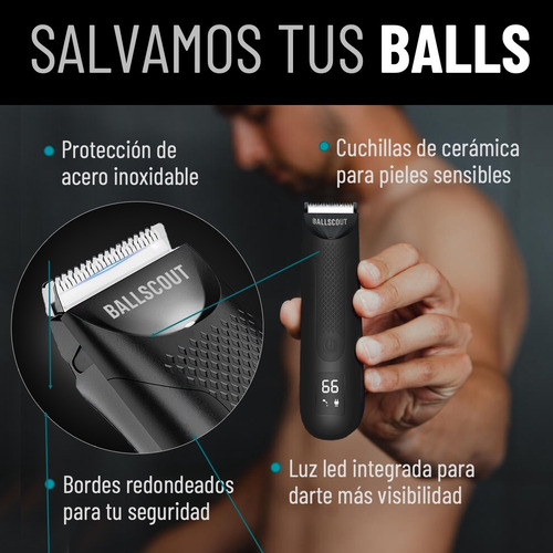 Imagen 3 de 10 de Afeitadora Ballscout Smooth Resistente Al Agua Kit Accesorio