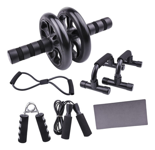 Abs Roller Wheel Hand Gripper 2 Barras De Flexión 7 Uds.