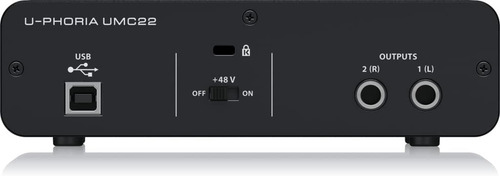 Imagen 5 de 5 de Placa De Audio Behringer Umc22 Interfaz Usb 48v