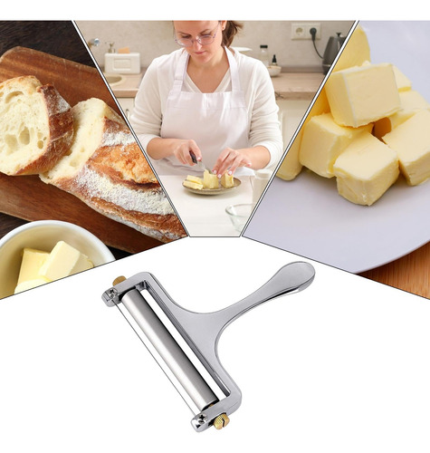 Cortador De Queso,slicer Mantequilla Cromo,ajuste Espesor.