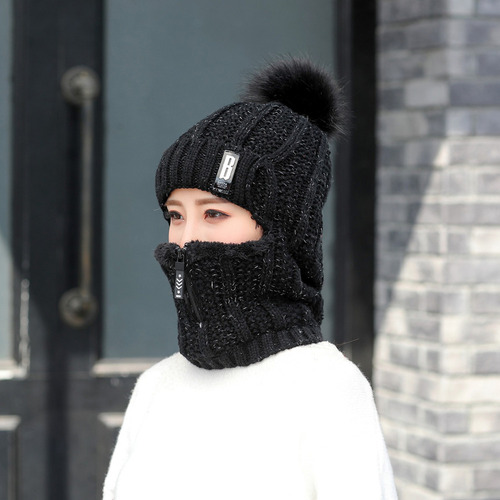 Conjunto De Gorro Y Bufanda De Punto Para Invierno, Bufanda
