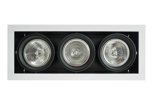 Spot Embutir Cardánico 3 Luces Ar111 Apto Led Gu10 - Mac