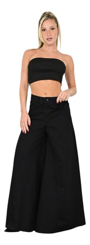 Jean Palazzo Wide Leg Denim Súper Ancho Calce Perfecto