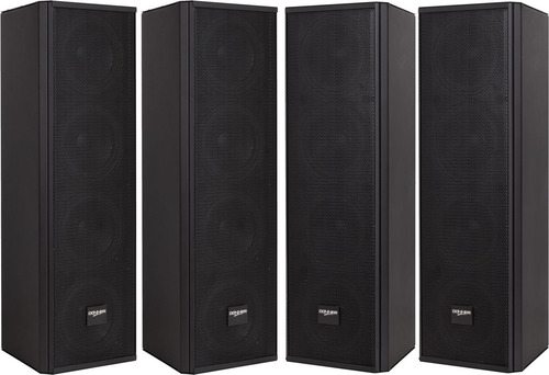 4 Caixas Som Line Array C425 Donner 100wrms Top Igreja Preta