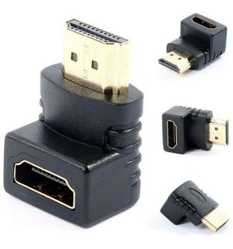 Adaptador Hdmi 90º Graus Em L Macho X Fêmea 1.4 P/ Tv Painel