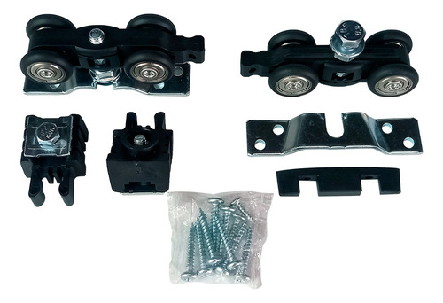 Kit Sistema Aereo Puerta Closet Corrediza + 2 Rieles Freno