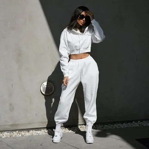 Buzo Outfits Con Jogger Gris Mujer Conjunto Mujer Oversize Jogging