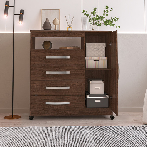 Cômoda Para Quarto Kid&co Espaçosa 4 Gavetas E Com Sapateira