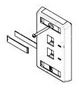Amp 557505-1 - Faceplate De 2 Puertos Keystone Color Beige