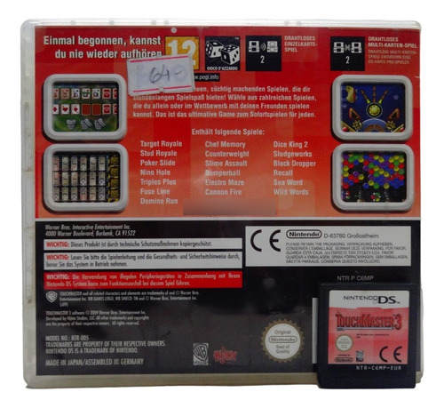 Touch Master 3 Nintendo Ds Nds Original Físico (Usado)