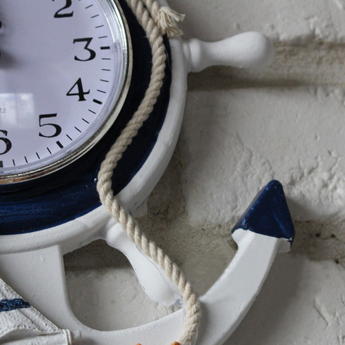 Reloj Con Diseño De Ancla, Diseño De Playa Y Océano..