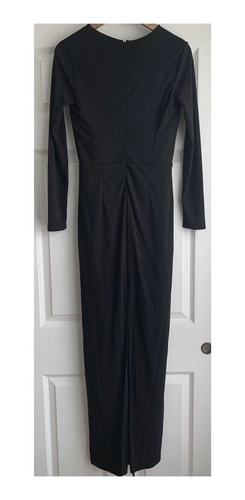 Vestido Largo Fiesta Manga Larga Tajo Escote H&m Mujer Nuevo