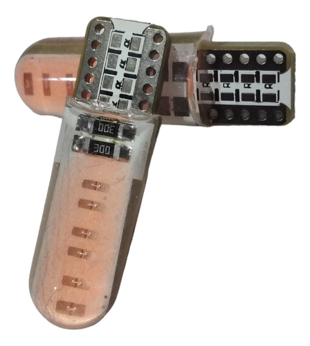 Luz De Posicion T10 Siliconado Canbus 12v 12led Piojitos