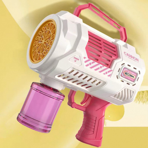 Pistola Burbujero Botella Integrada Carga Usb 8899 Rosa