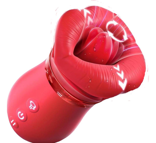 Massageador Elétrico Profissional Max Vácuo E Língua 4 Em 1 Vermelho
