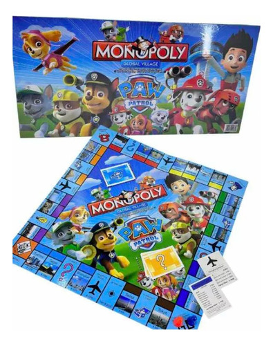 Monopolio  Para  Niños Juego De Mesa Personajes Animados