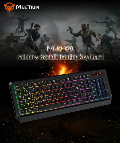 Imagen 6 de 10 de Teclado Mecanico Gaming Meetion Mt K 9320 Retroiluminado